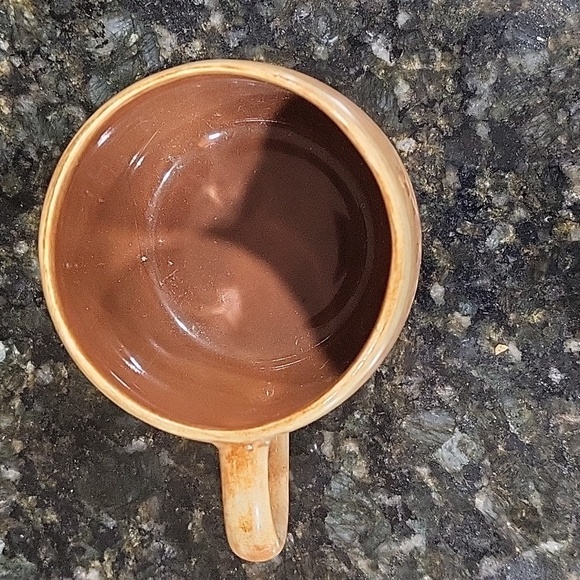 Pennsbury Pottery Flat Cup Hex and Heart Design - Picture 3 of 5